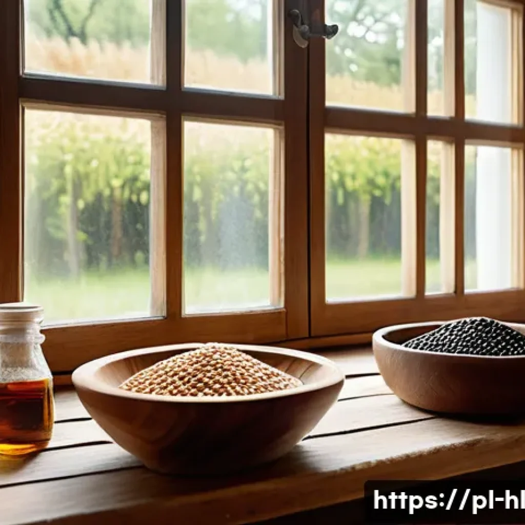 자가 제조 전통 간장 만들기 방법 - A rustic kitchen scene showcasing the traditional soy sauce fermentation process in Poland: a wooden...
