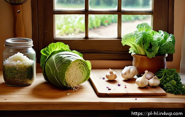전통 장류 자가 제조 성공을 위한 팁 - A rustic kitchen scene showcasing a traditional Polish home fermentation setup: a wooden table with ...